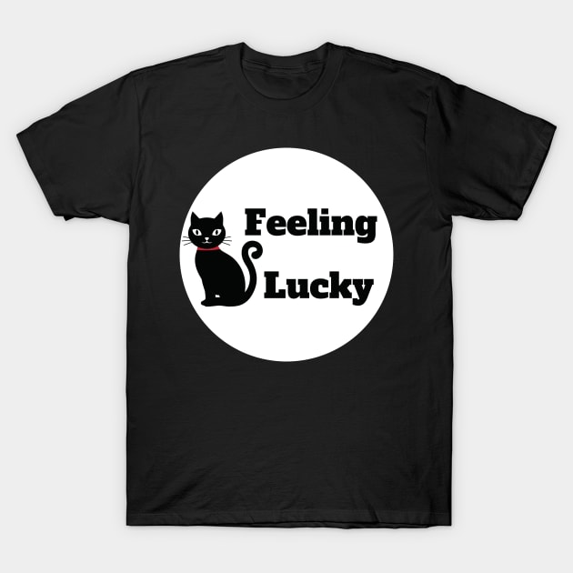 Black Cat Life - Feeling Lucky T-Shirt by Sleepy Time Tales